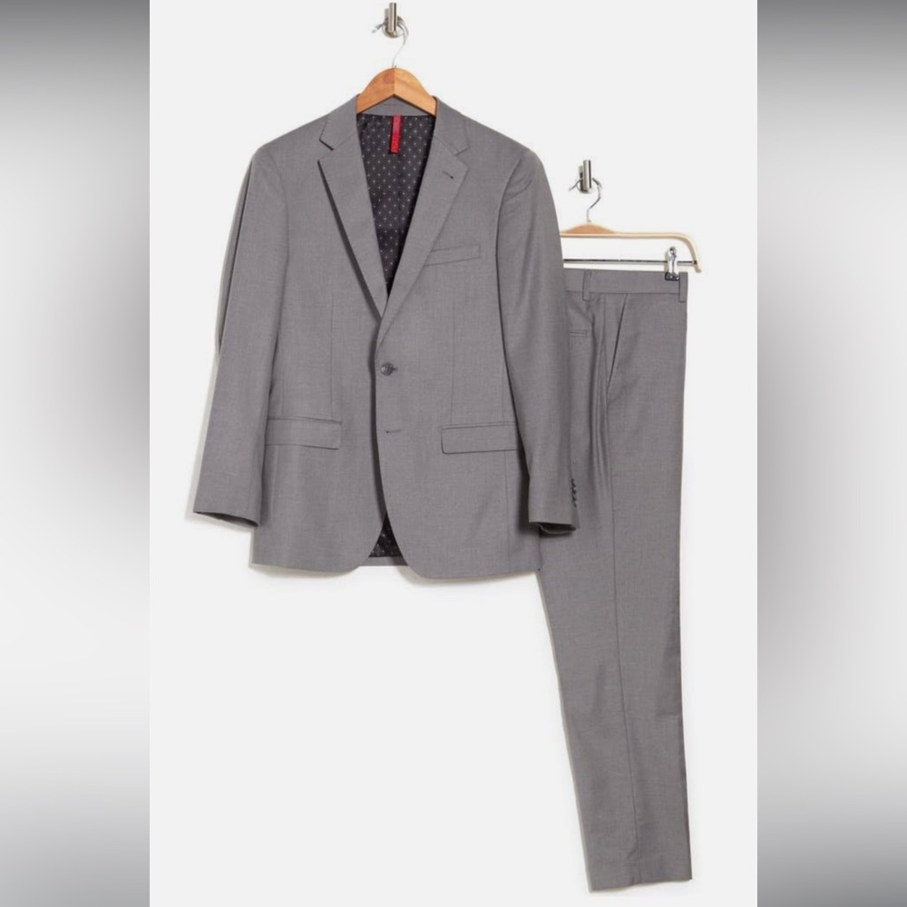 Nordstrom Znt18 Alessio Light Grey suit 40R slim fit - Picture 2 of 11